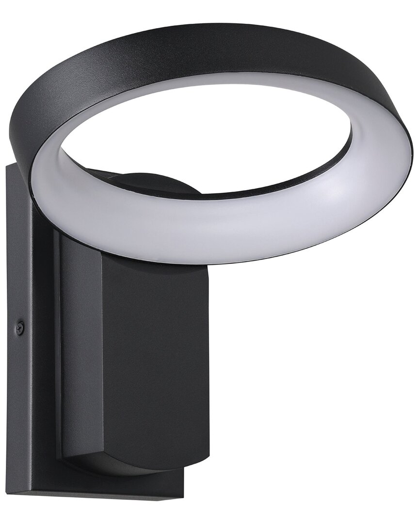 Eglo Pernate 1 Light Led Outdoor Wall Light With Black Finish & White Acrylic Diffuser