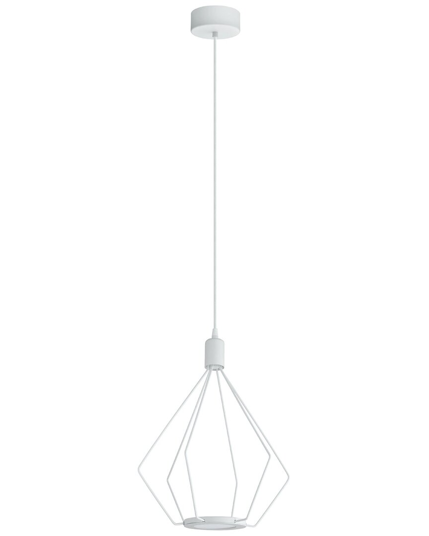 Eglo Cados 2 Light Led Pendant With White Finish & White Metal Shade