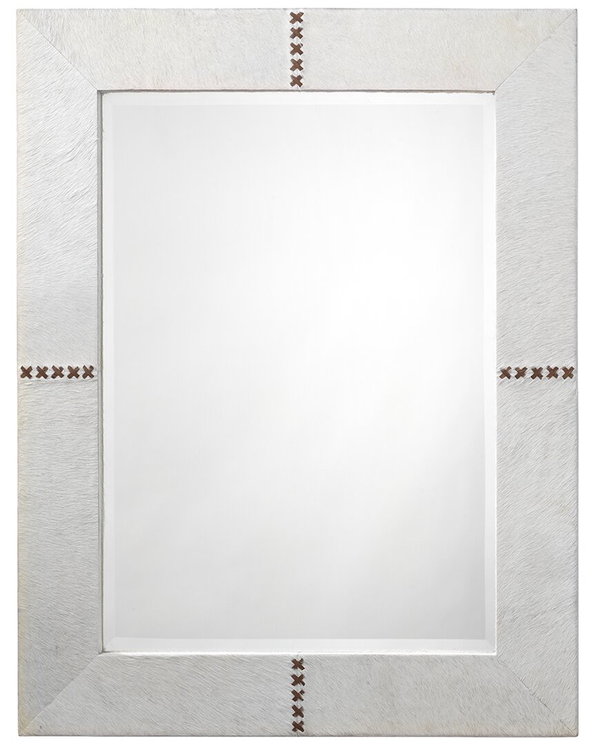 Jamie Young Cross Stitch Rectangle Mirror In White