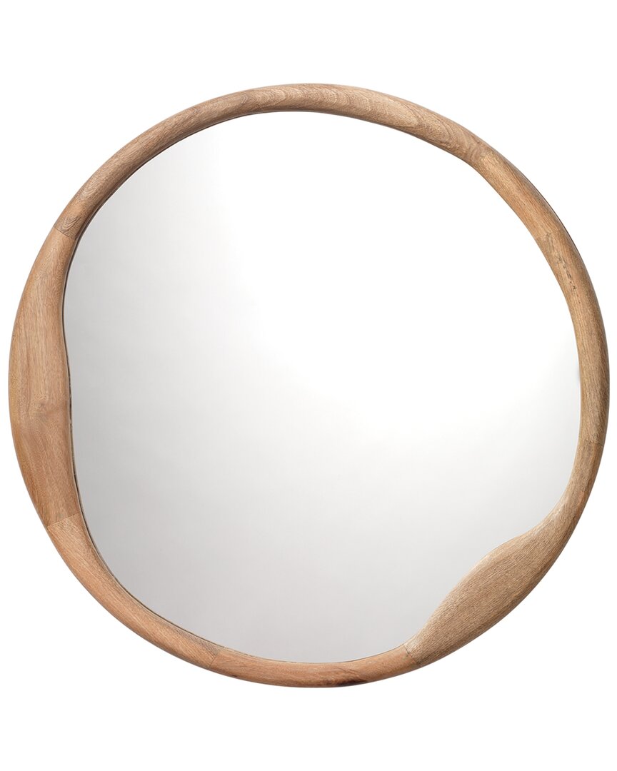 Jamie Young Organic Round Mirror In Brown
