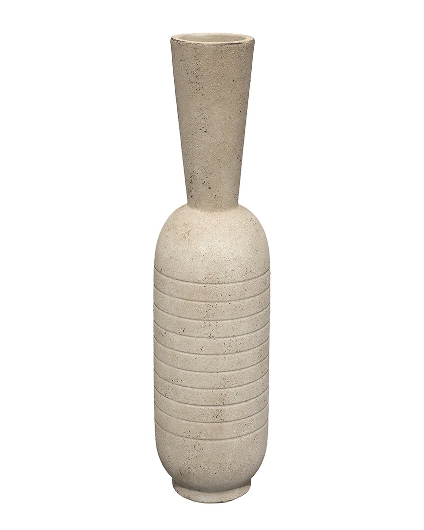 Jamie Young Channel Decorative Vase In Cream