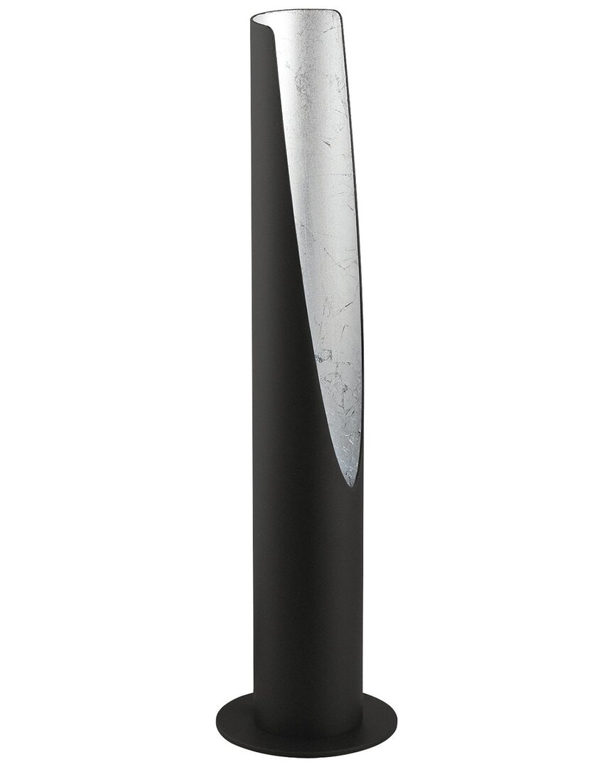 Eglo Barbotto 1 Light Table Lamp With Matte Black & Silver Finish