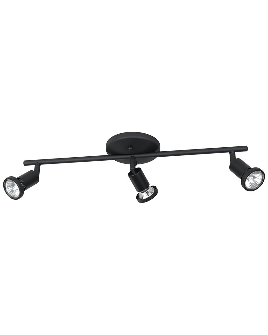 EGLO EGLO TREMENDO 3 LIGHT FIXED TRACK LIGHT WITH BLACK FINISH & BLACK ADJUSTABLE LAMP HEADS