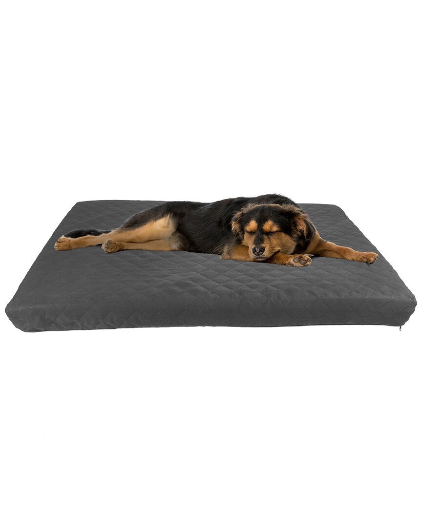 Petmaker Waterproof 2-layer Memory Foam Dog Bed In Gray