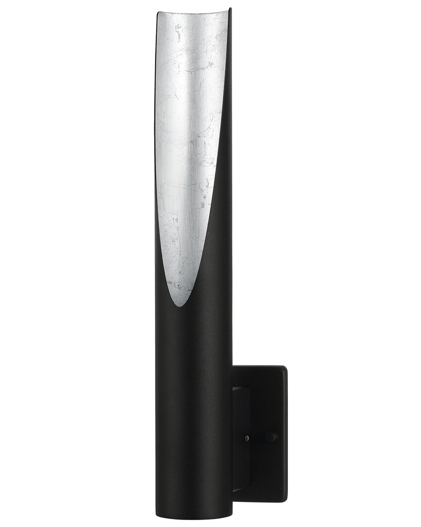 Eglo Barbotto 1 Light Wall Light With Black And Silver Finish
