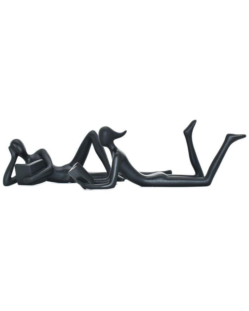 Adam & Friends 2pc Man & Woman Leisure Readers Sculpture