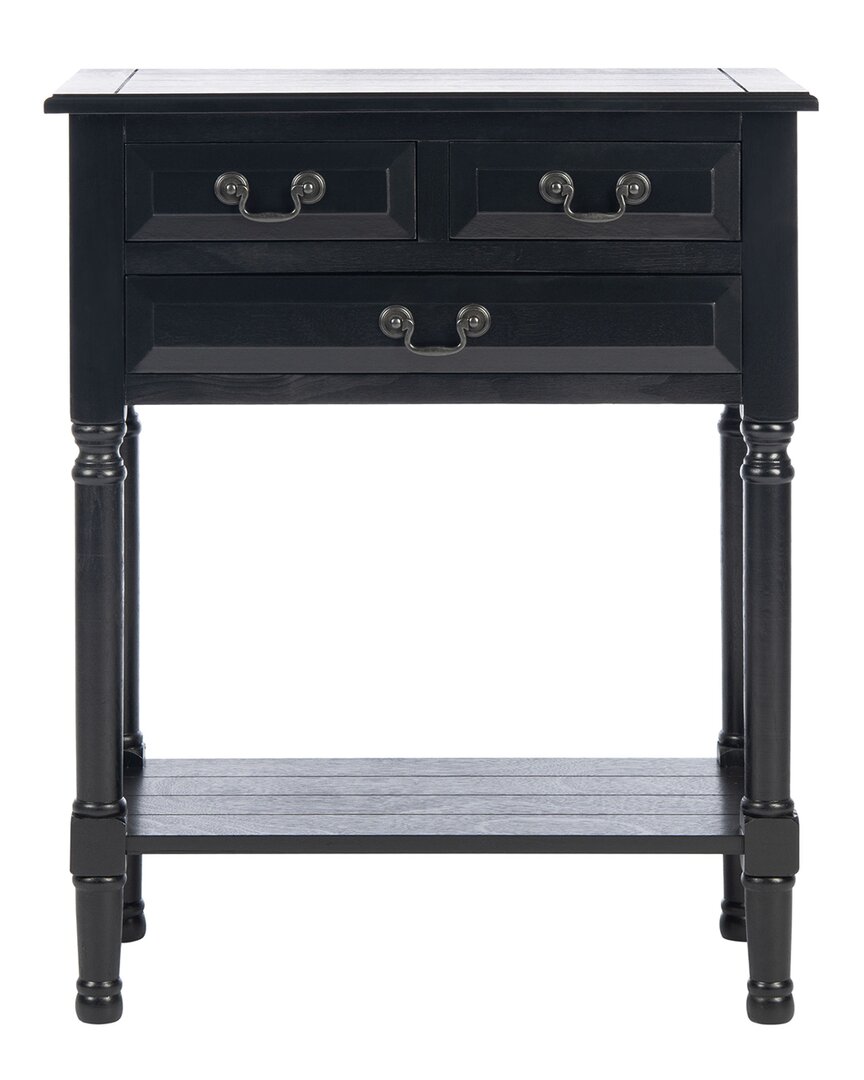 Safavieh Couture Primrose 3 Drawer Console Table In Black