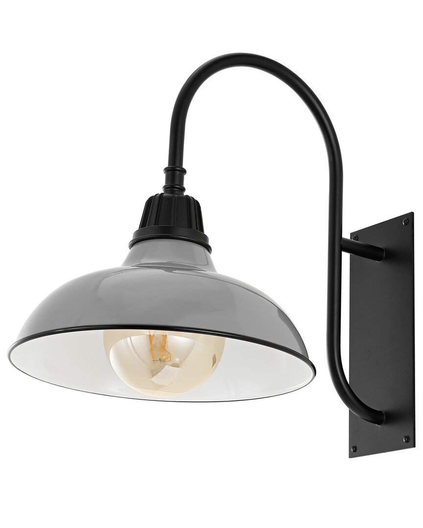 Jonathan Y Stanley Farmhouse Industrial Indoor/outdoor Sconce In Grey