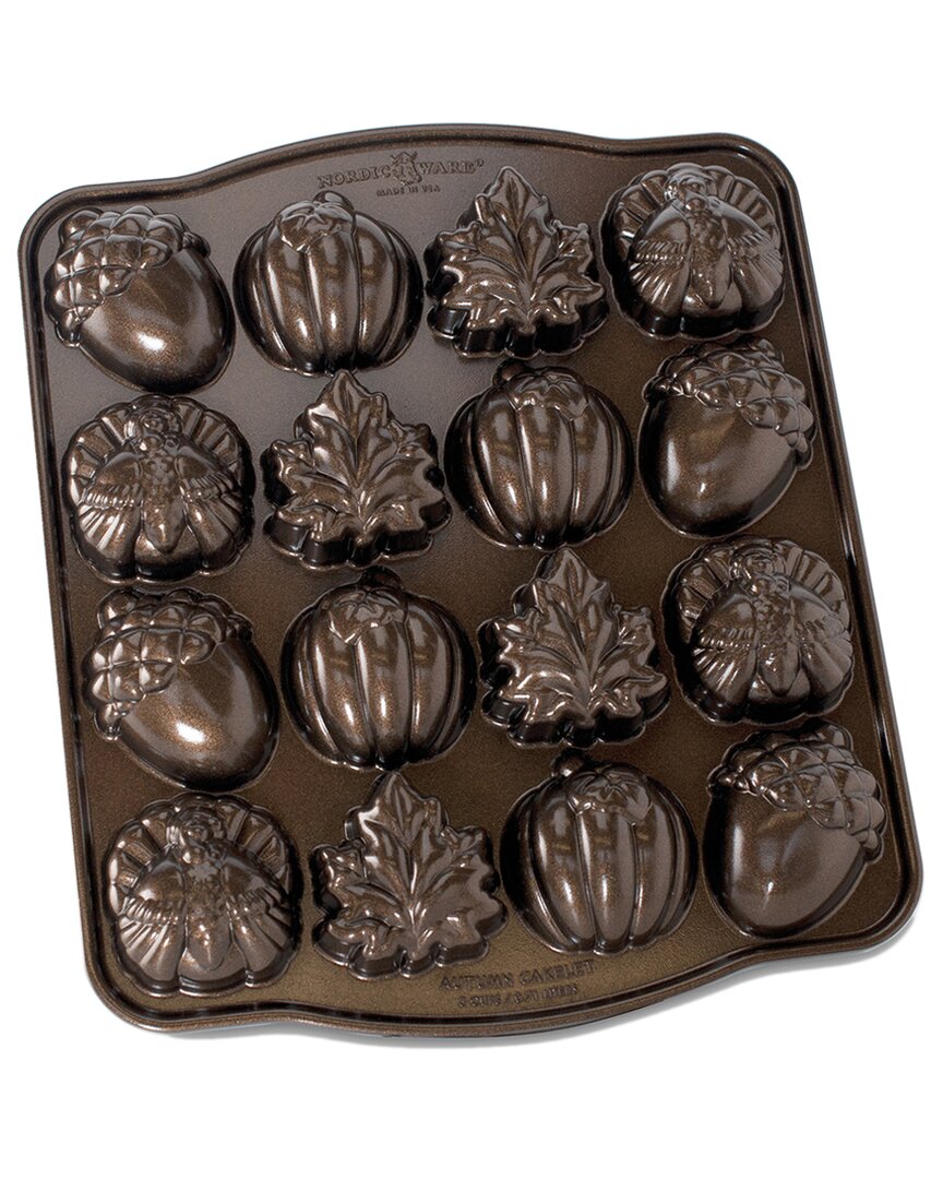 Nordic Ware Autumn Cakelet Pan In Brown