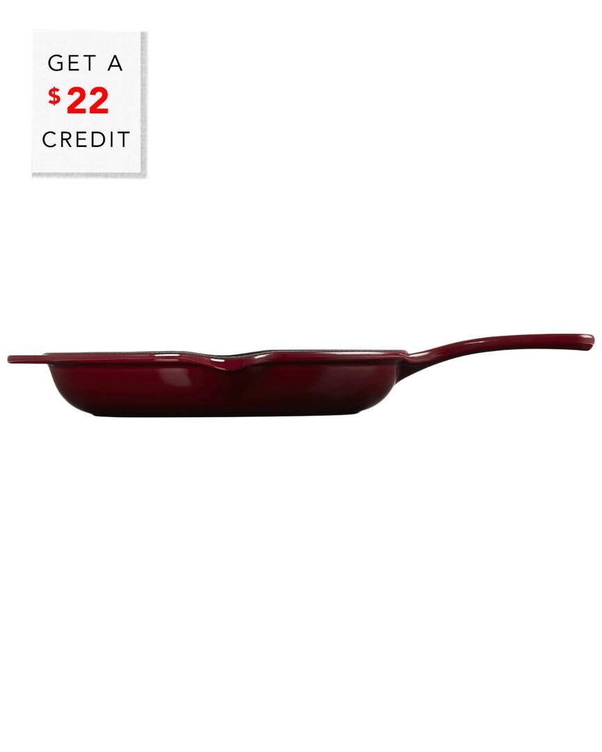 Le Creuset 10.25 Signature Iron Handle Skillet With $22 Credit In Red