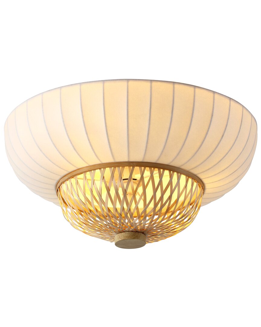 Vidalite Hikari Japanese Boho-chic 3-light Flush Mount Ceiling Light