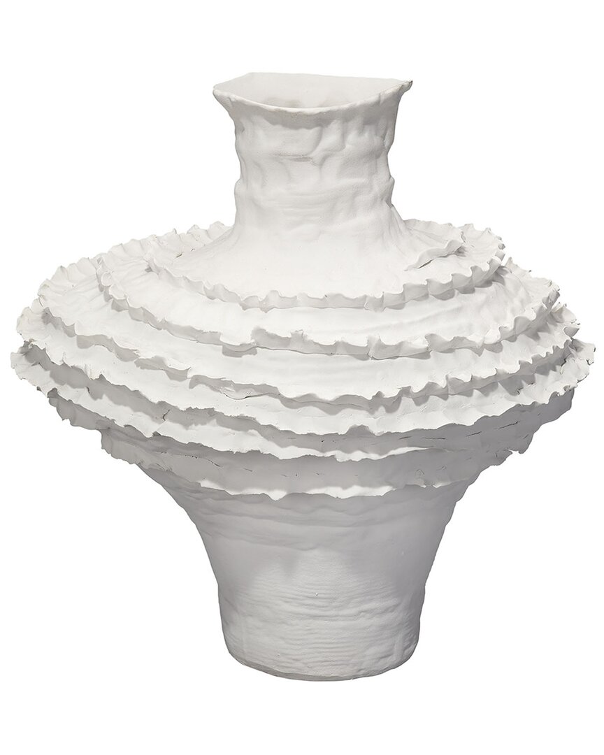 Jamie Young Ruffle Ceramic Decorative Vase
