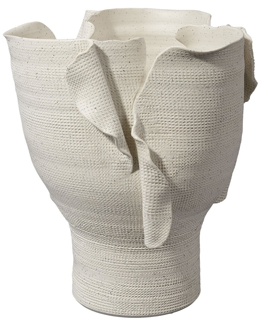 Jamie Young Torn Wide Porcelain Decorative Vessel
