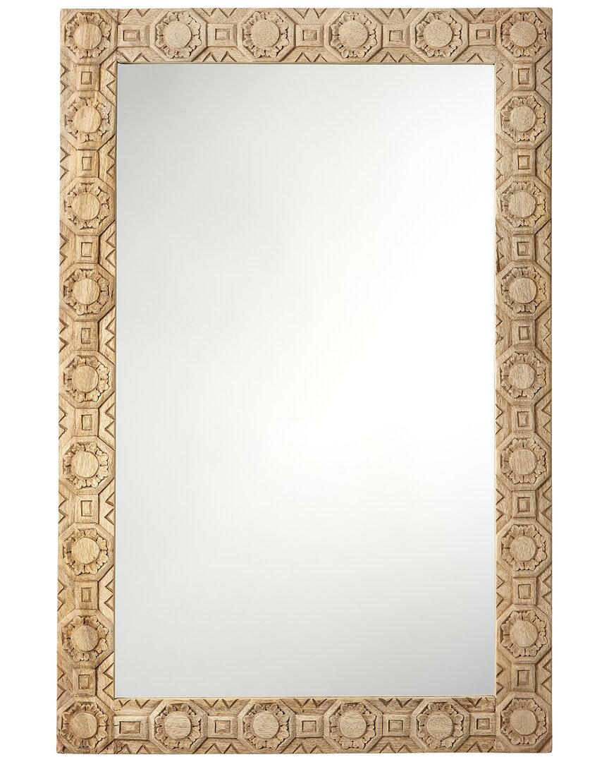 Jamie Young Relief Wood Carved Rectangle Wall Mirror