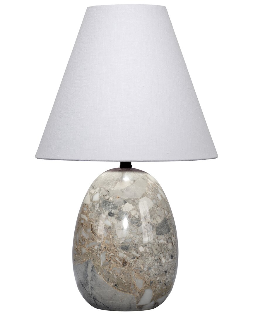 Jamie Young Capsule Travertine Table Lamp With Linen Shade