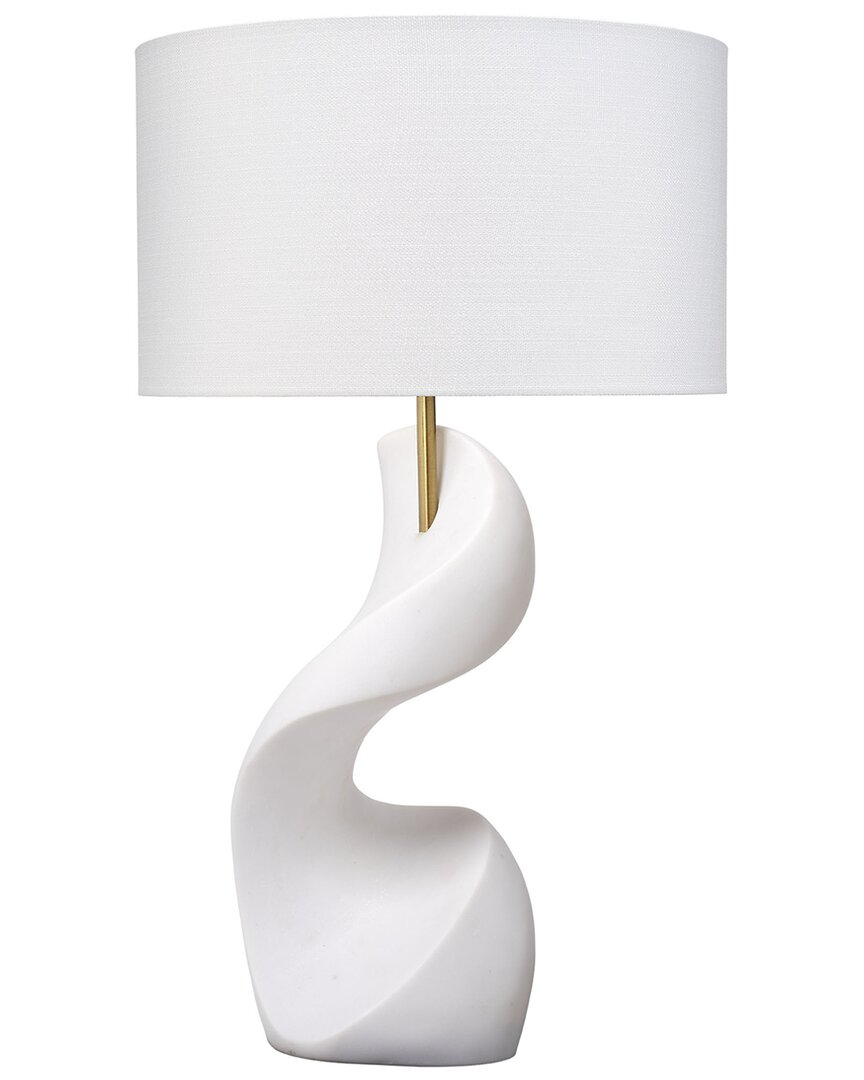 Jamie Young Cobra Ricestone Table Lamp With Linen Shade