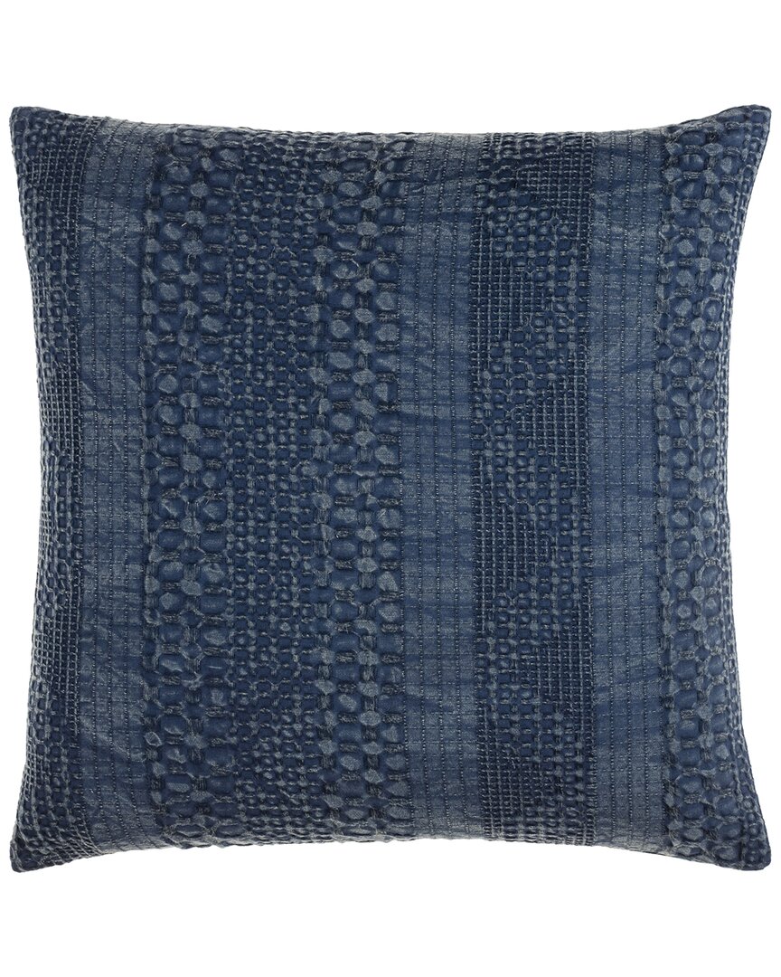 Surya Washed Polyester Pillow In Navy