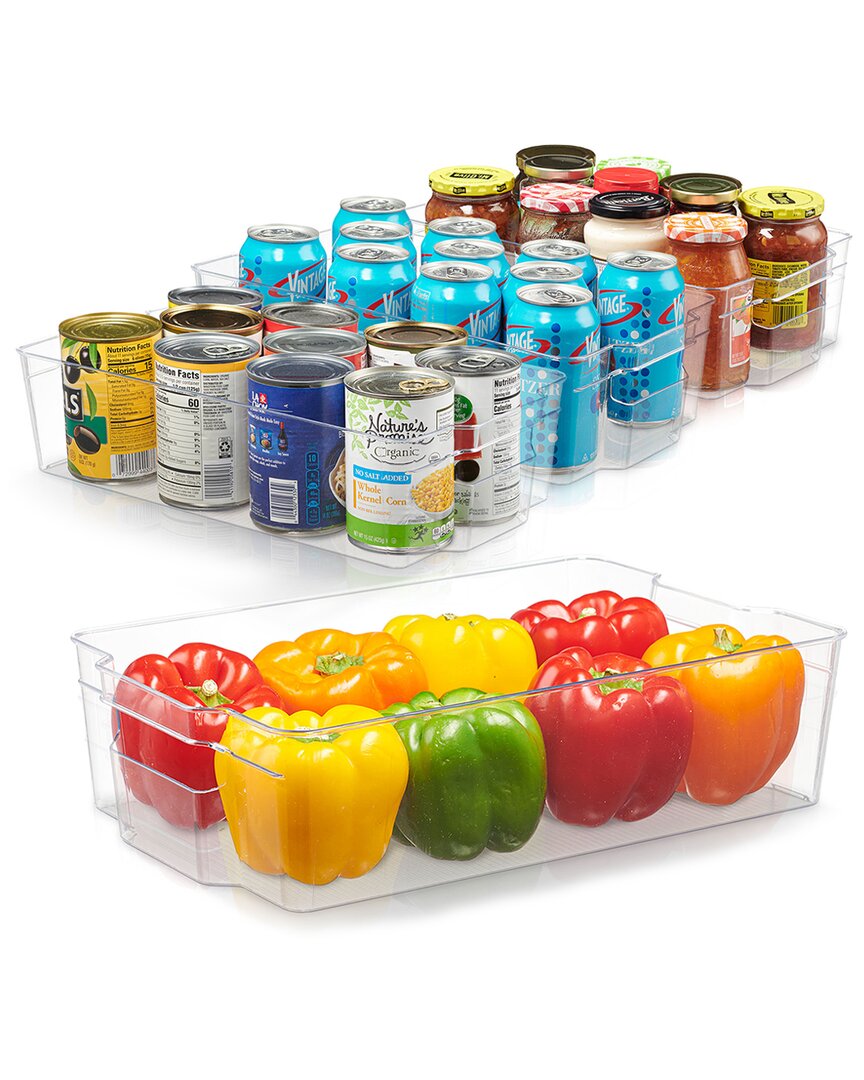 Cheer Collection 12in Space-saving Fridge & Pantry Organizer