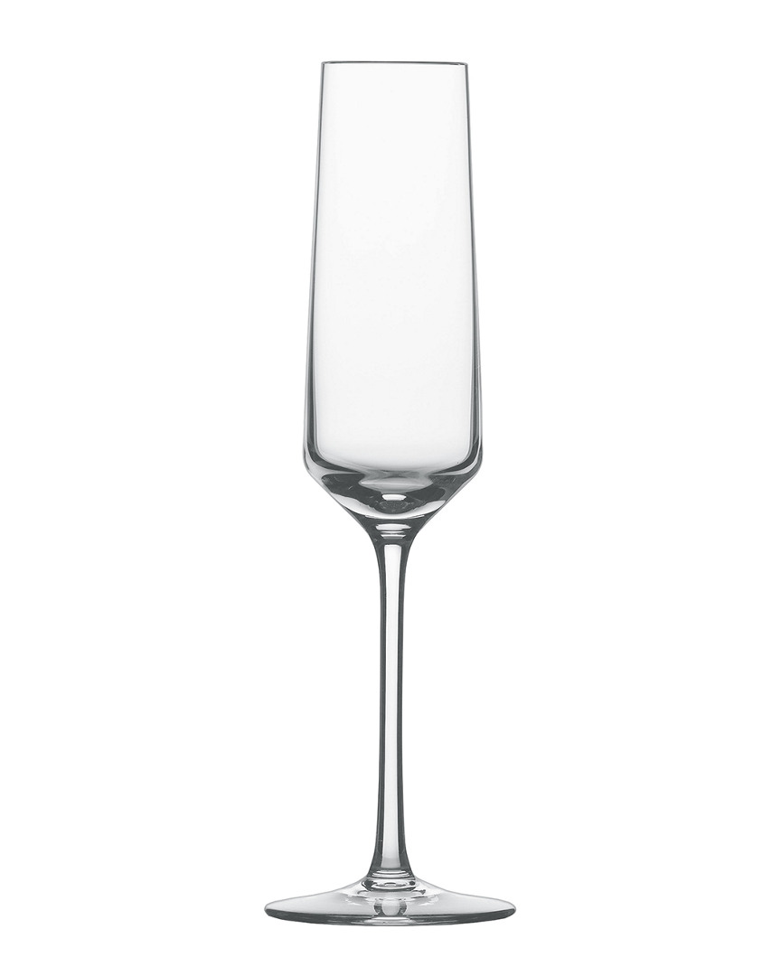 Schott Zwiesel Glass Pure Tritan Crystal Champagne Flutes (set Of 6) In Clear