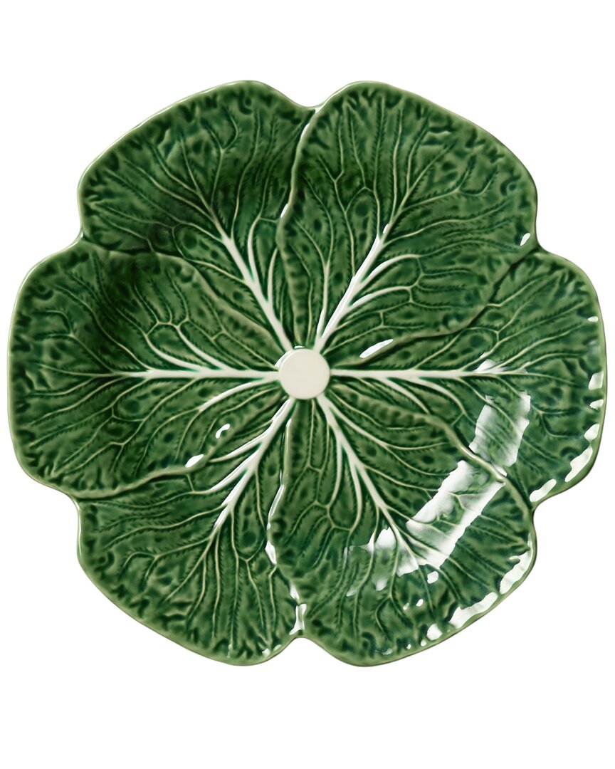 Certified International Le Jardin Cabbage 3-d Round Platter In Green