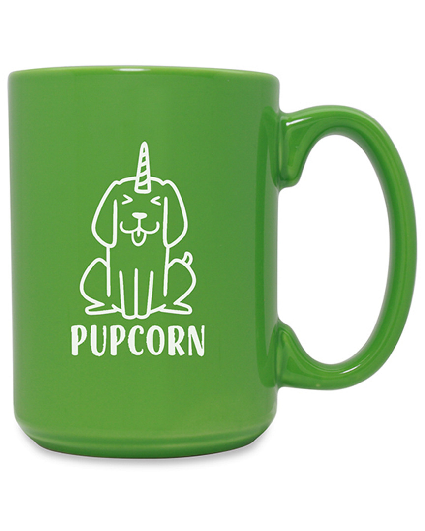Susquehanna Glass Pupcorn Grande Green Mug