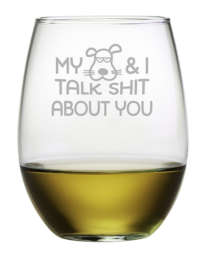 Susquehanna Glass My Dog & I Stemless Wine & Gift Box