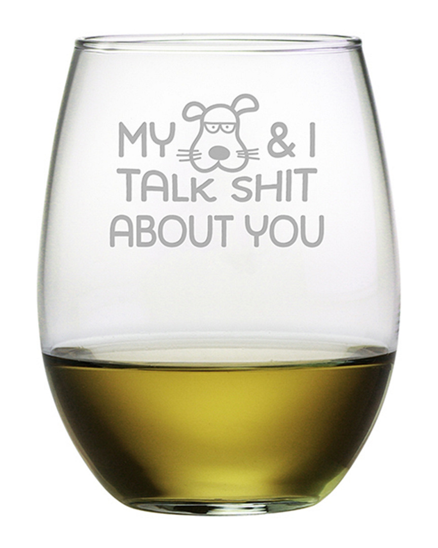 Shop Susquehanna Glass Dnu Aur Discontinued My Dog & I Stemless Wine & Gift Box