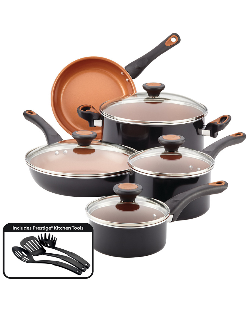 Shop Farberware Glide Copper Ceramic Nonstick Cookware Set