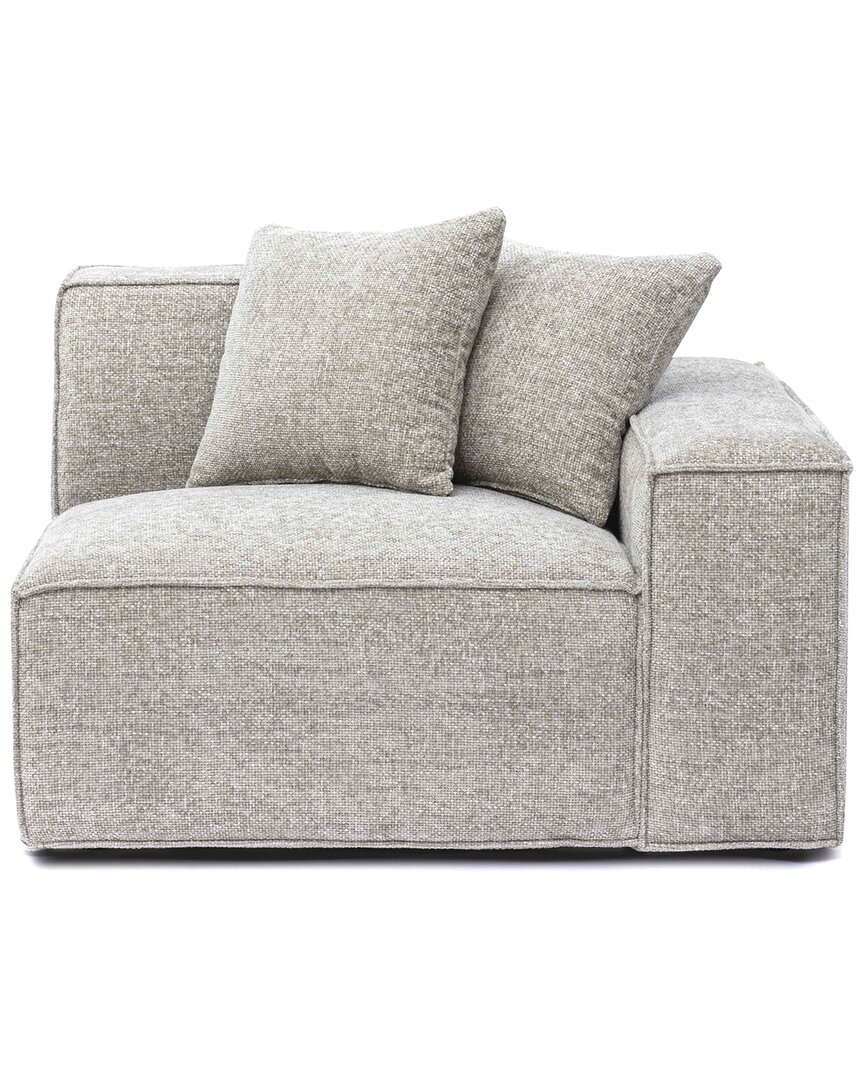 Tov Furniture Mindy Chenille Basketweave Raf Corner Chair