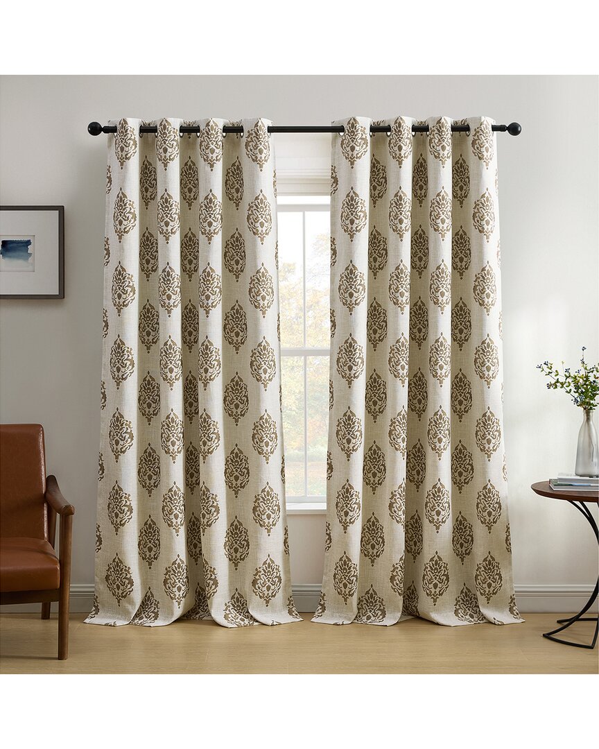 Elrene Navara Medallion Room Darkening Window Curtain