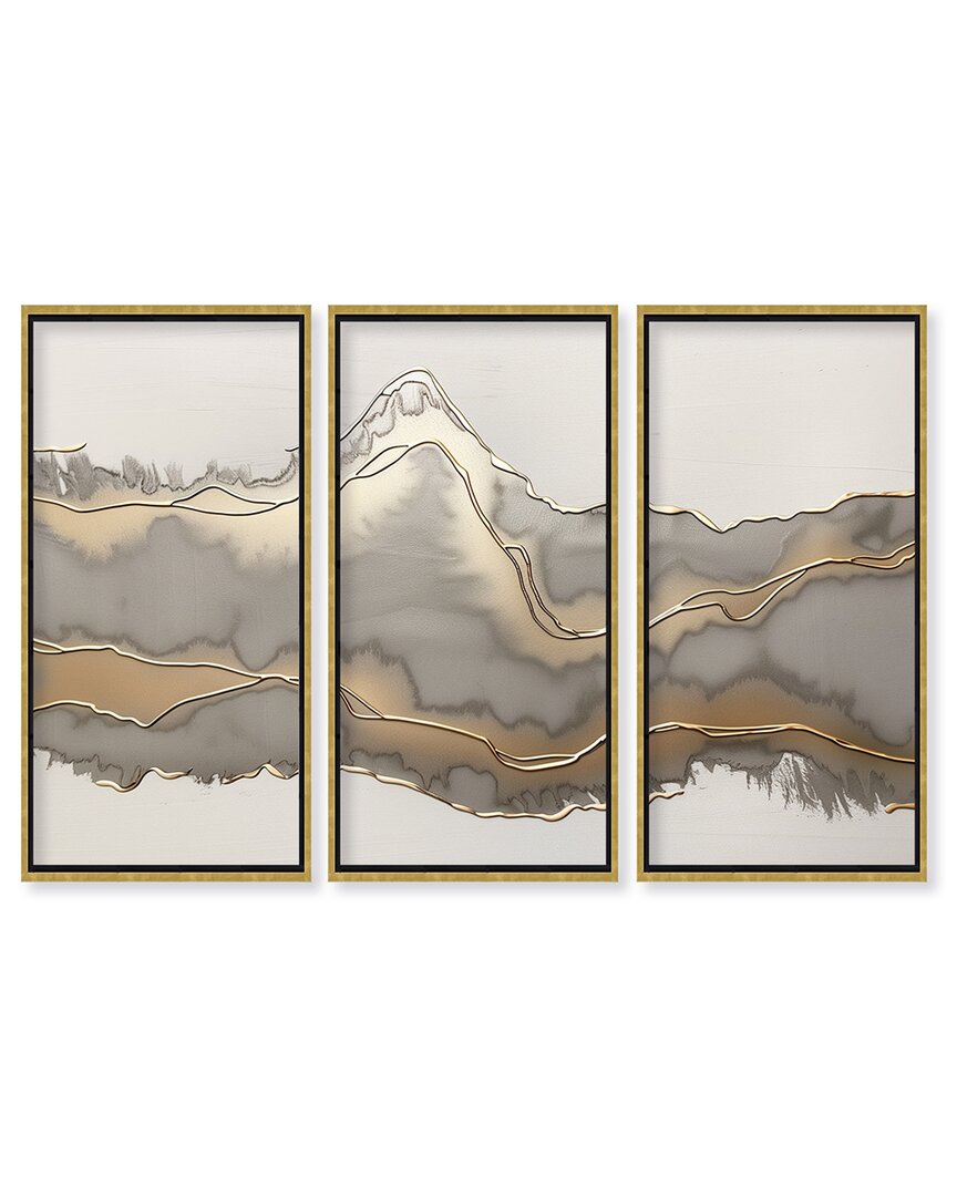 Ready2hangart Metallic Landscape Triptych By Alma Wall Art