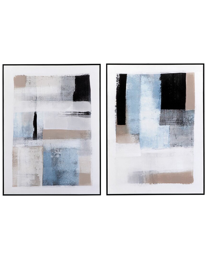 Bassett Mirror Celebrate Framed Canvas In Blue