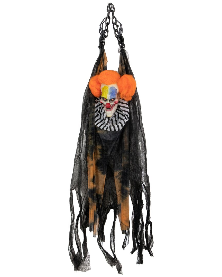 Shop Northlight 46in Animated Clown With Led Eyes Hanging Halloween Decoration In Black
