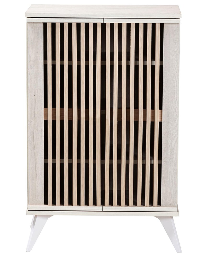 Baxton Studio Simona Mid-century Modern Wood 2-door Storage Cabinet
