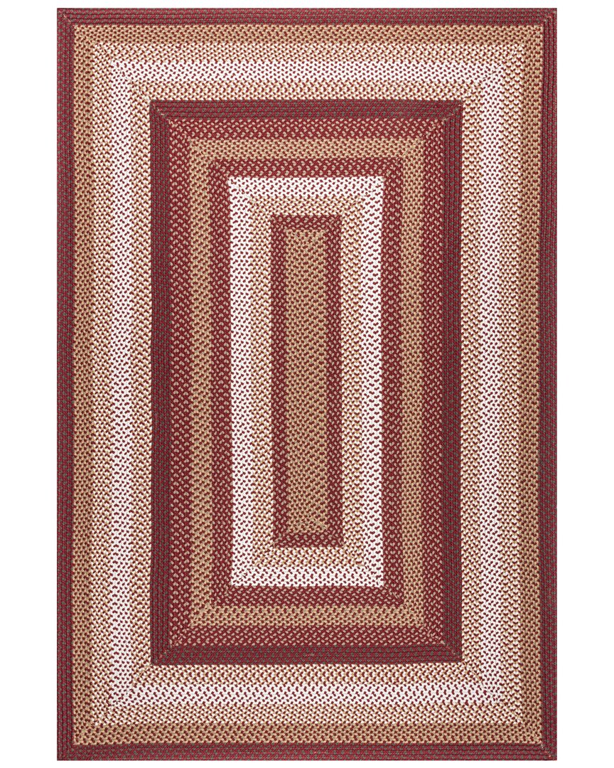 Nuloom Gwyneth Braided Stripes Indoor/outdoor Polypropylene Area Rug In Beige