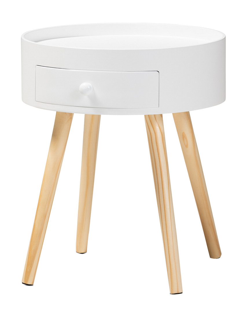 Design Studios Jessen Modern White 1-drawer Wood Nightstand
