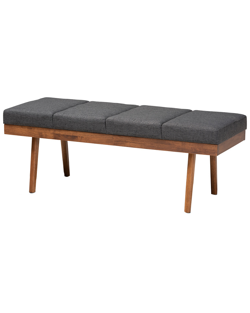 Design Studios Larisa Modern Charcoal Wood Bench