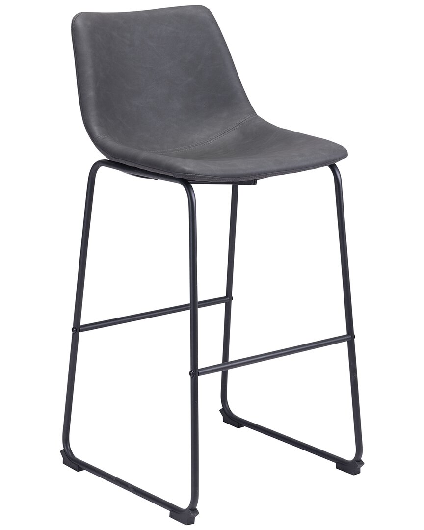 Zuo Modern Smart Bar Chair In Charcoal