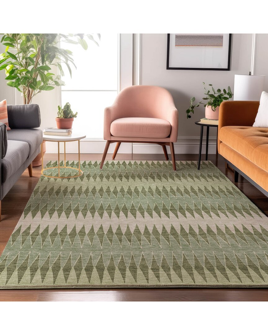 Addison Rugs Premium Washable Area Rug In Green