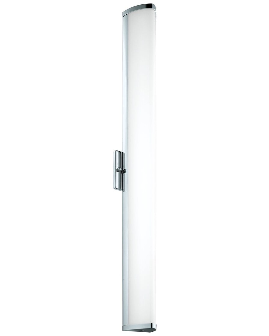 Eglo Gita 2 1 Light Integrated Led Bath/vanity Wall Light With Chrome Finish & White Plastic Shade