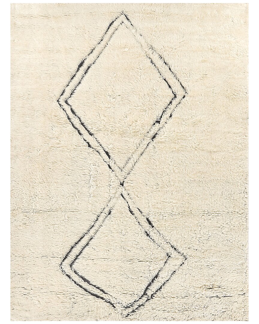 Exquisite Rugs Moroccan Shag New Zealand Wool Ivoryarea Rug