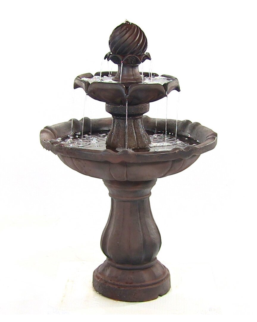 SUNNYDAZE SUNNYDAZE 2-TIER SOLAR OUTDOOR FOUNTAIN WITH BATTERY BACKUP 