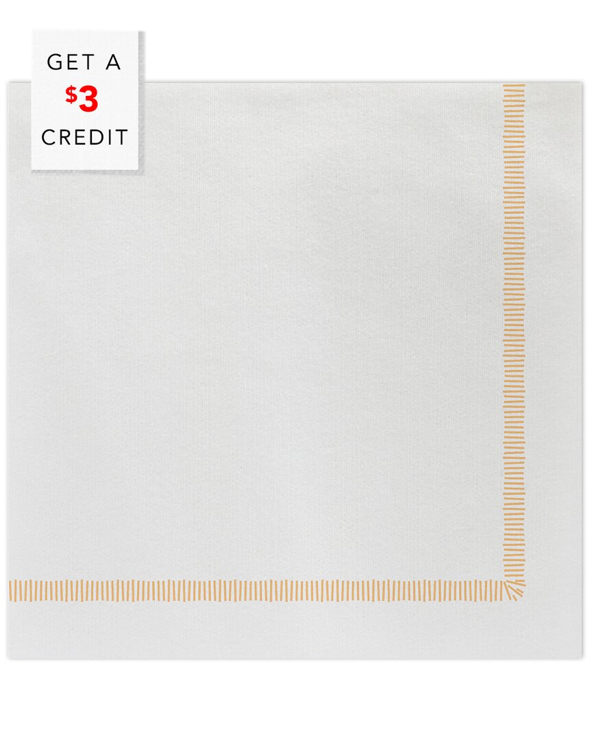 Vietri Papersoft Napkins Pack Of 50 Dinner Napkins With $3 Credit In White