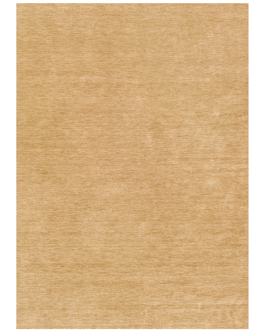 Exquisite Rugs Roche Hand-loomed New Zealand Wool Rug In Gold
