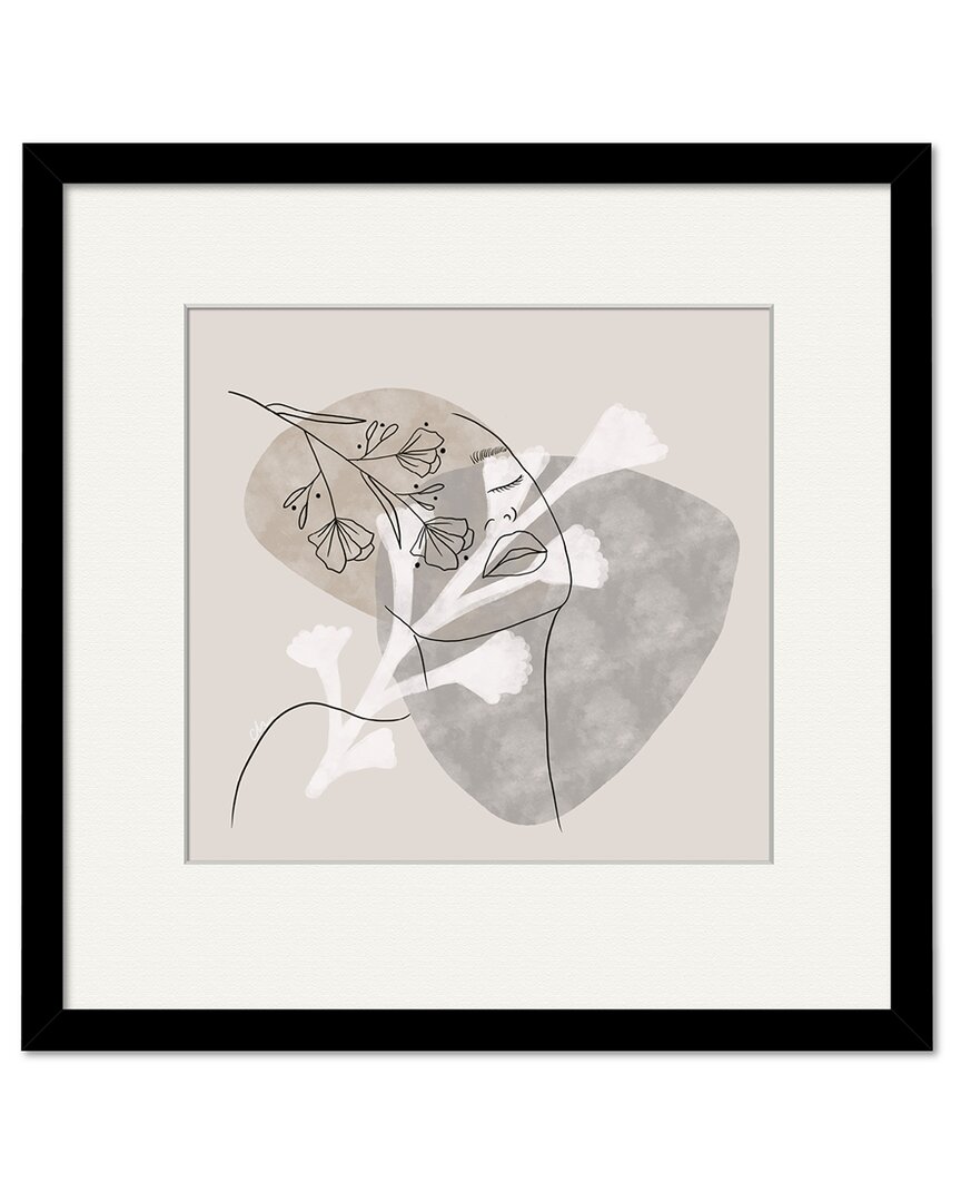 Courtside Market Women Line Gray & White Beauty Iv 18x18in Framed Art