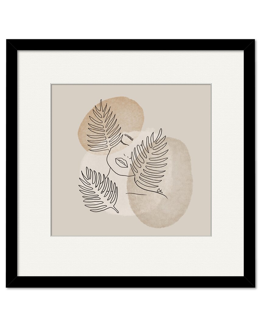 Courtside Market Women Line Tan Beauty Vii 18x18in Framed Art