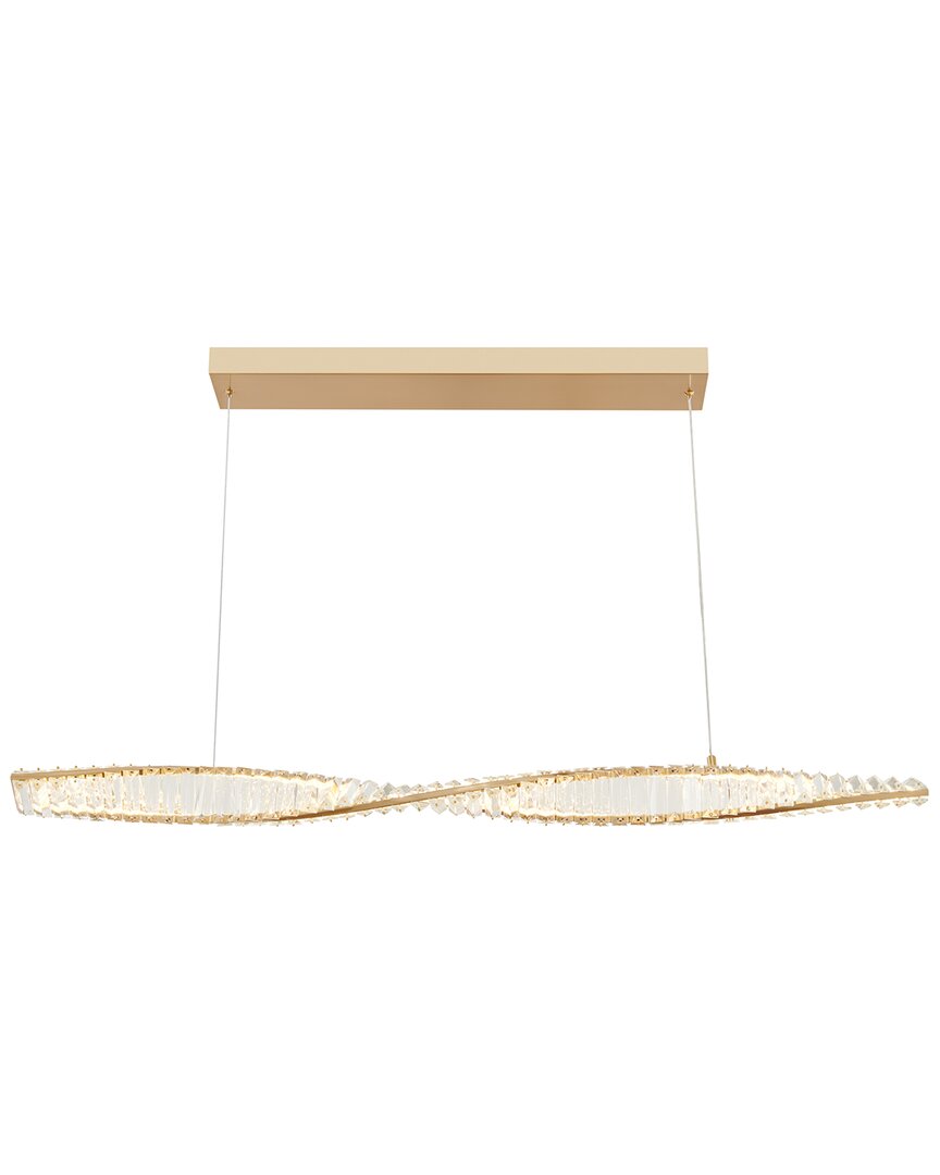 Finesse Décor Towson Cct Integrated Led Brushed Chandelier In Gold