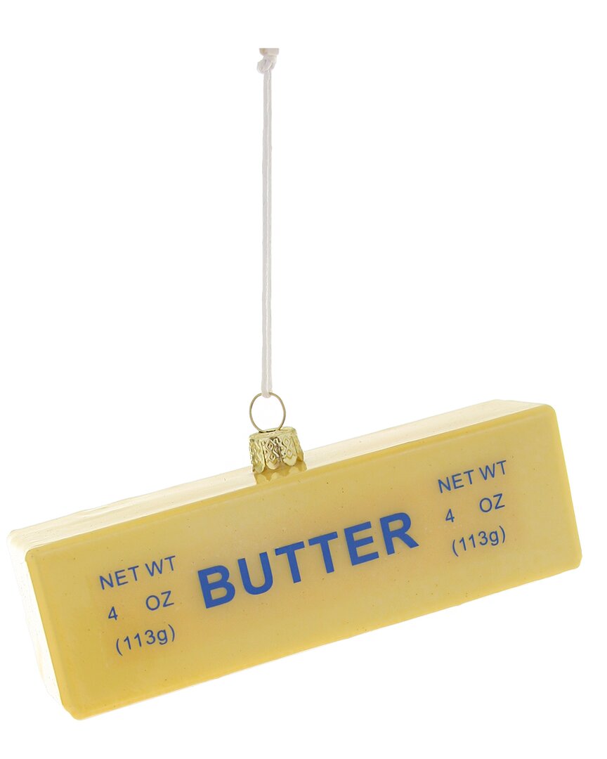 Cody Foster & Co. Cody Foster Stick Of Butter Ornament In Yellow