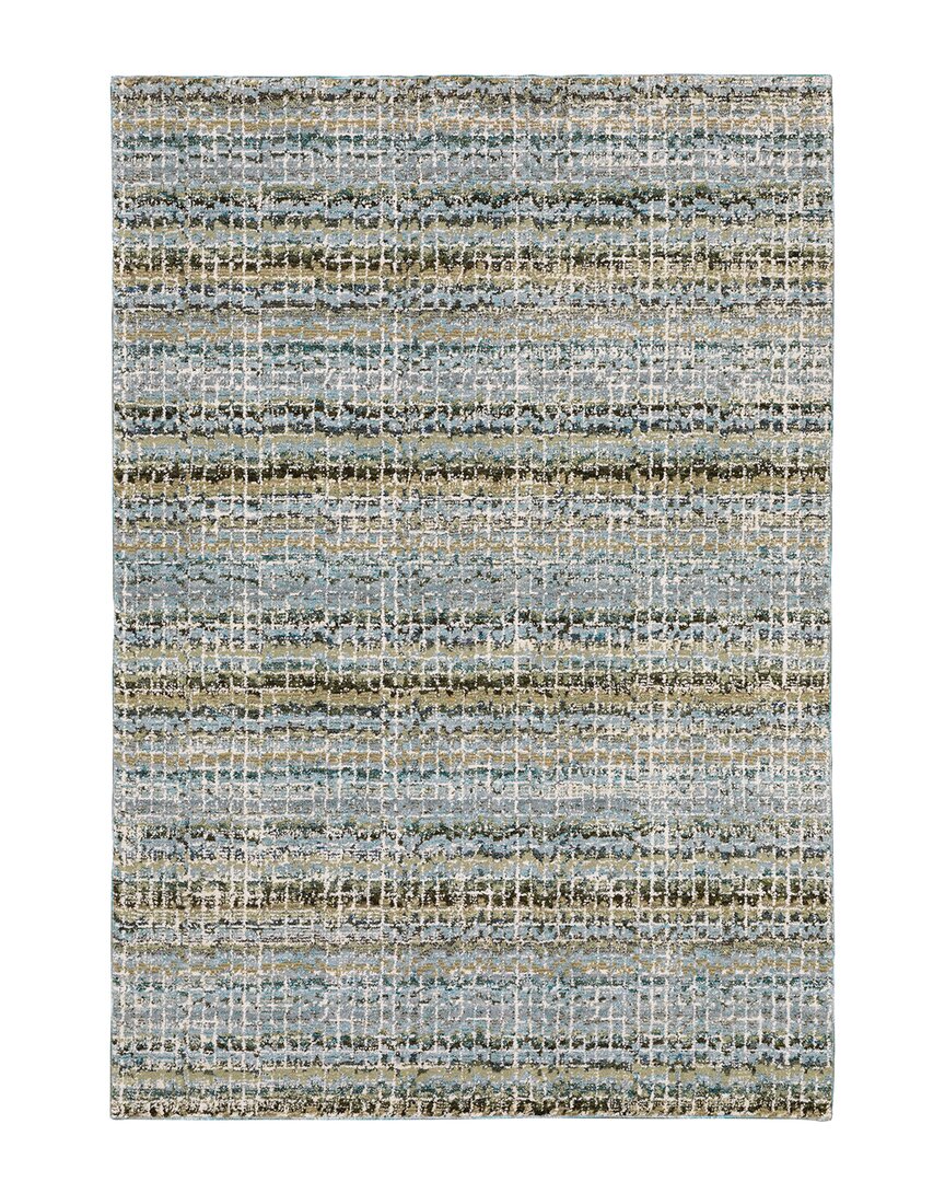 Stylehaven Ayla Gridwork Plaid Rug In Blue