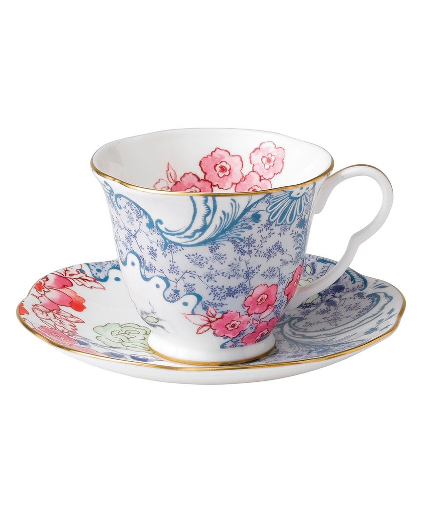 Wedgwood Butterfly Bloom Teacup & Saucer Set Spring Blossom With $7 Credit